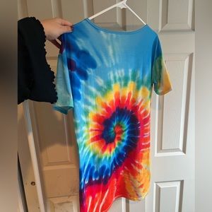 Tie Dye Cute Short Sleeve dress